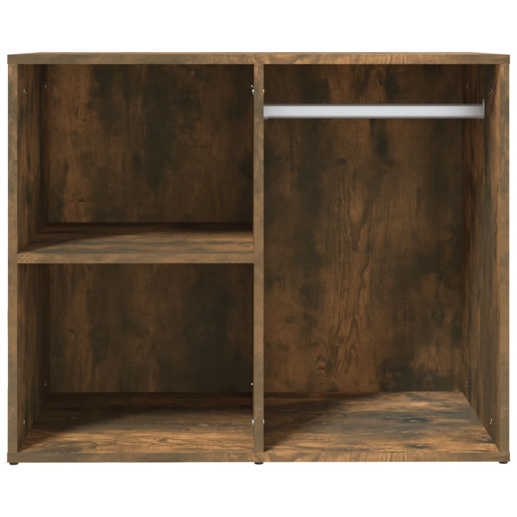 Kledingkast 80x40x65 cm bewerkt hout gerookt eikenkleurig