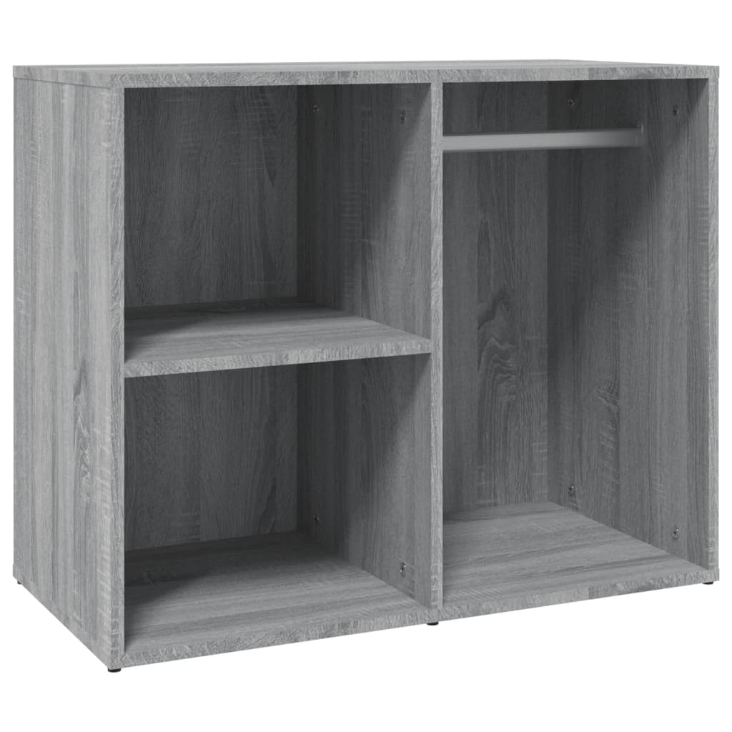 Kledingkast 80x40x65 cm bewerkt hout grijs sonoma eikenkleur