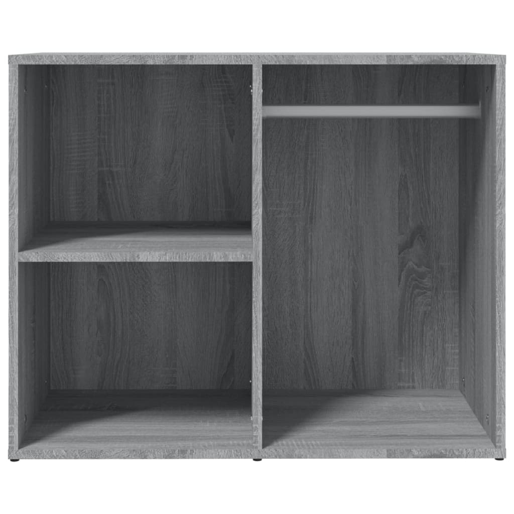 Kledingkast 80x40x65 cm bewerkt hout grijs sonoma eikenkleur