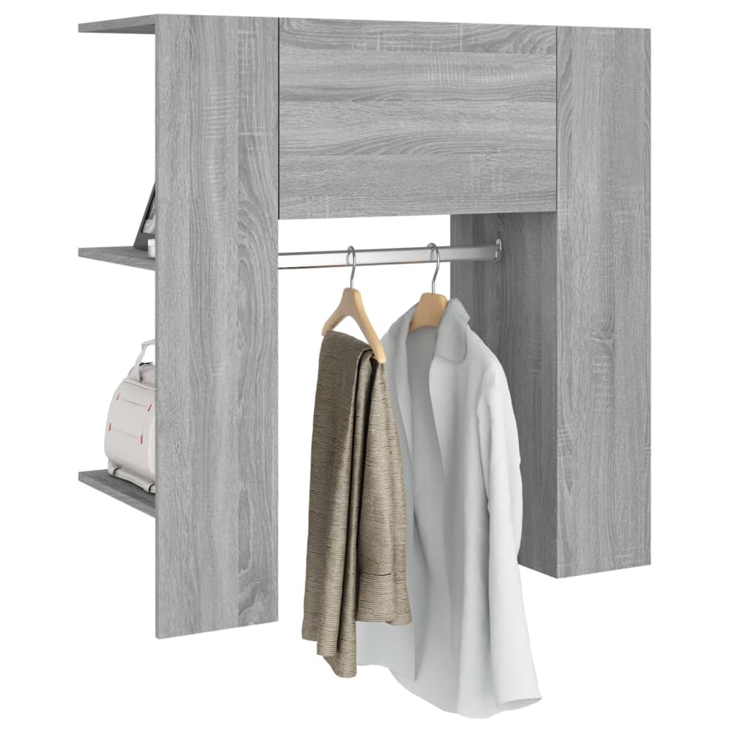 Halmeubel 97,5x37x99 cm bewerkt hout grijs sonoma eikenkleurig