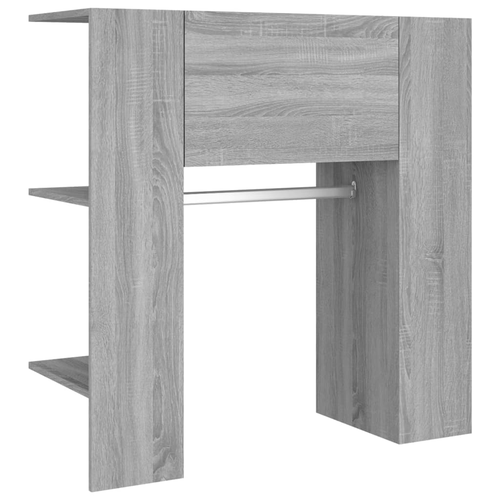 Halmeubel 97,5x37x99 cm bewerkt hout grijs sonoma eikenkleurig