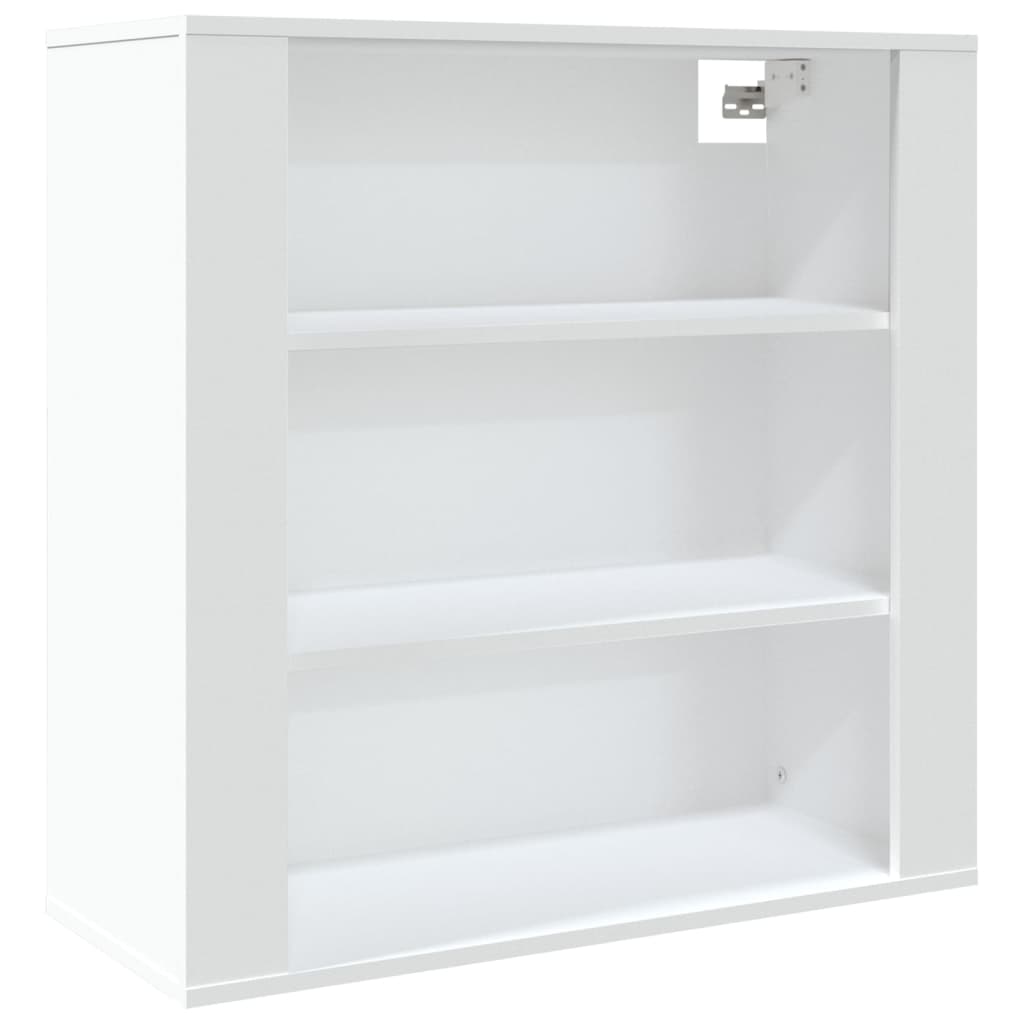 Wandkast 80x33x80 cm bewerkt hout wit