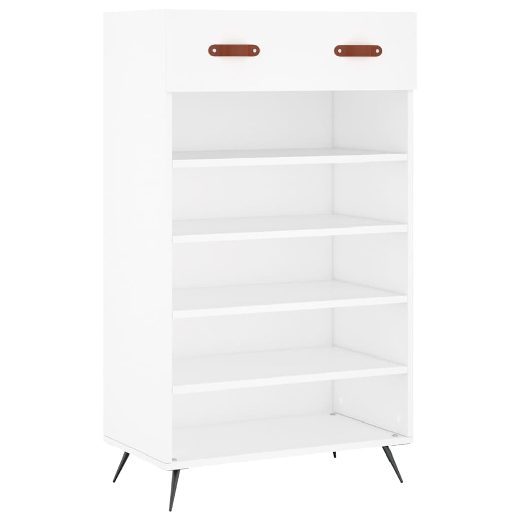 Schoenenkast 60x35x105 cm bewerkt hout wit