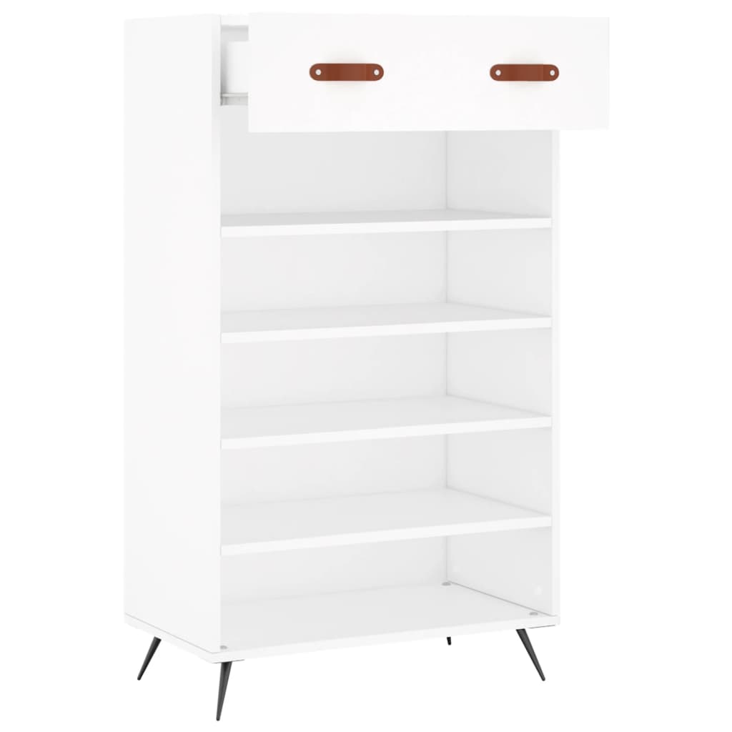 Schoenenkast 60x35x105 cm bewerkt hout wit