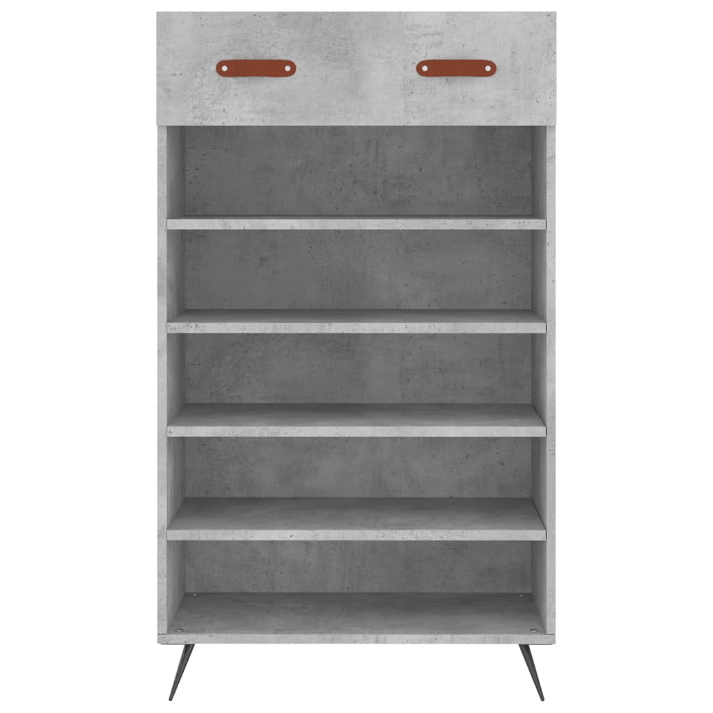 Schoenenkast 60x35x105 cm bewerkt hout betongrijs