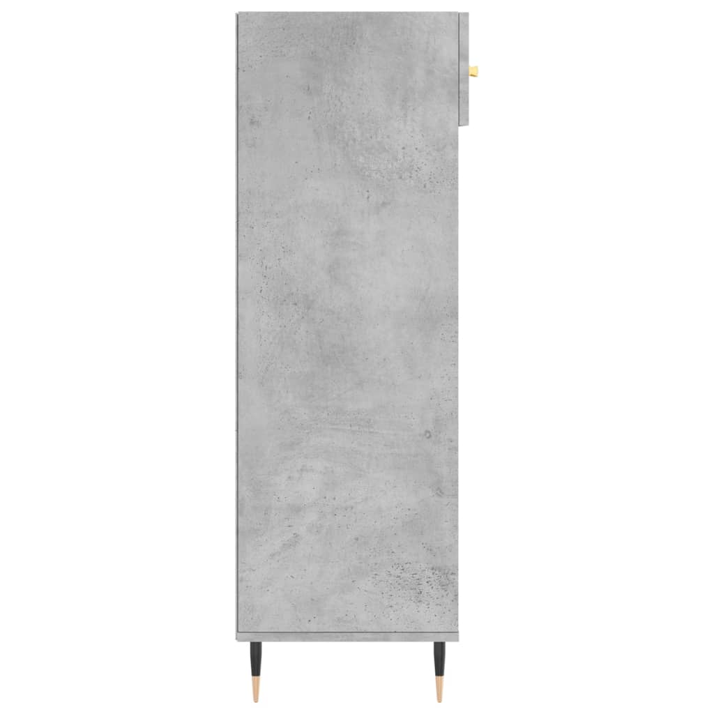 Schoenenkast 60x35x105 cm bewerkt hout betongrijs