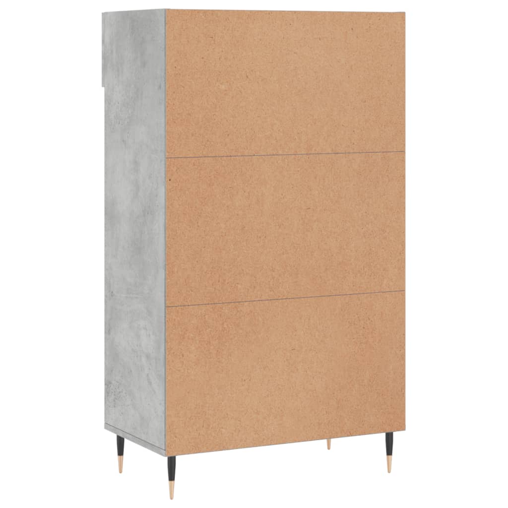 Schoenenkast 60x35x105 cm bewerkt hout betongrijs