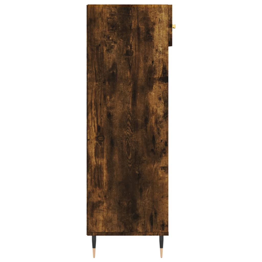 Schoenenkast 60x35x105 cm bewerkt hout gerookt eikenkleurig