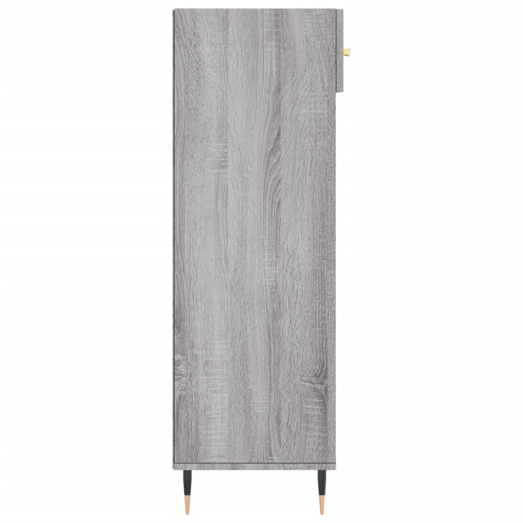 Schoenenkast 60x35x105 cm bewerkt hout grijs sonoma eikenkleur