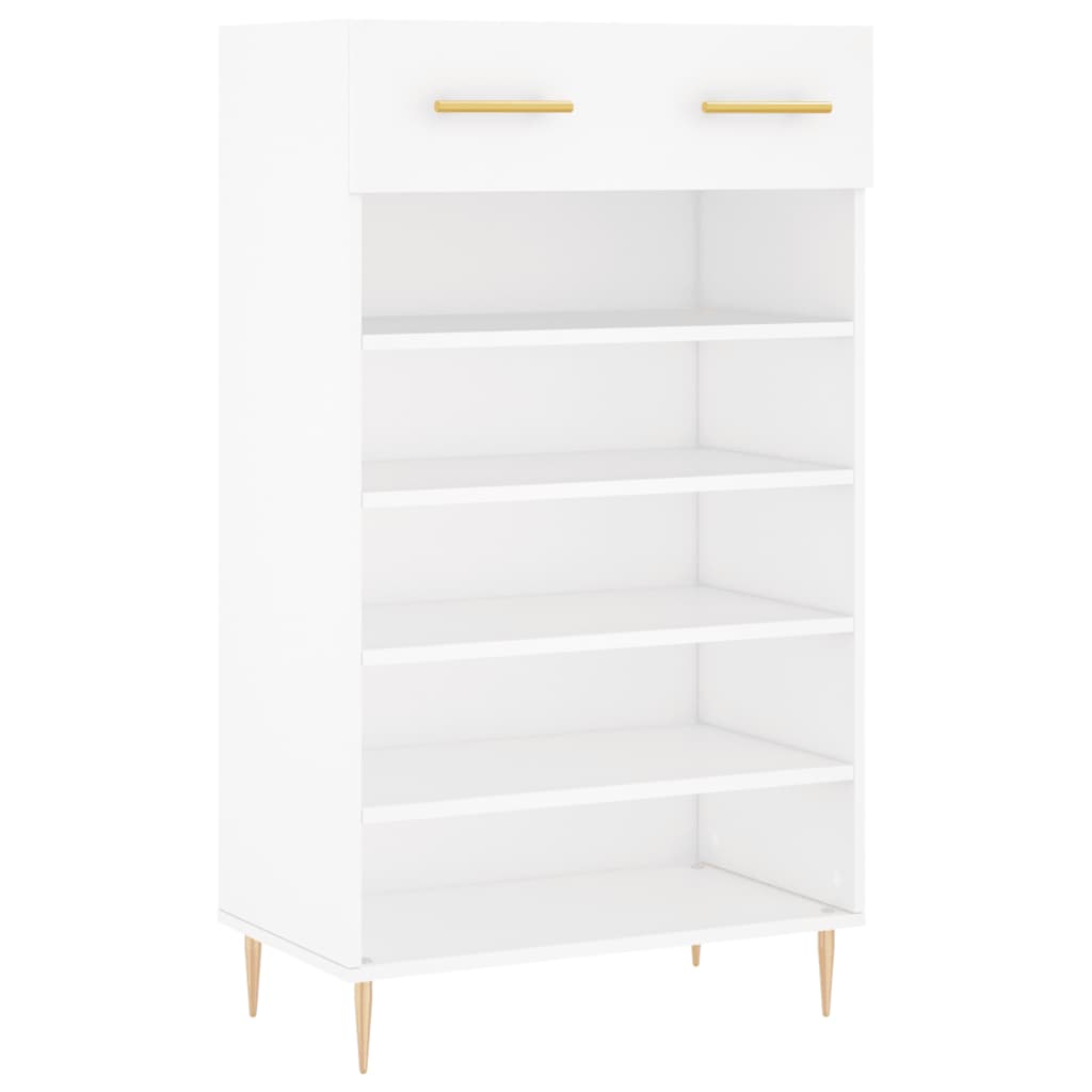 Schoenenkast 60x35x105 cm bewerkt hout wit