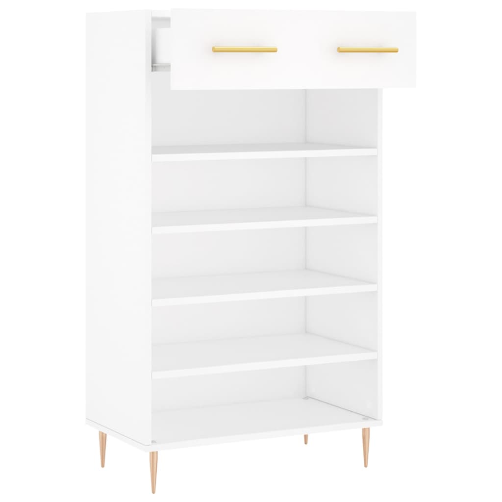 Schoenenkast 60x35x105 cm bewerkt hout wit