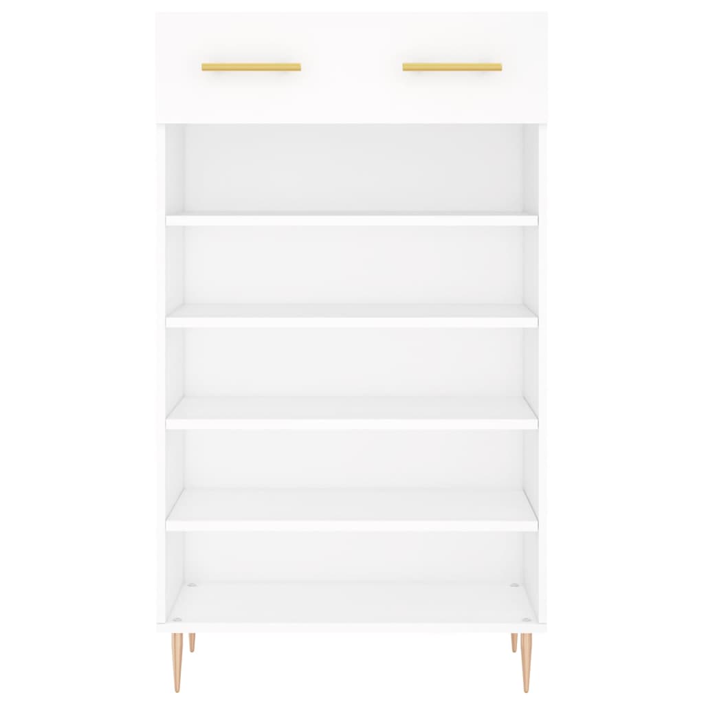 Schoenenkast 60x35x105 cm bewerkt hout wit