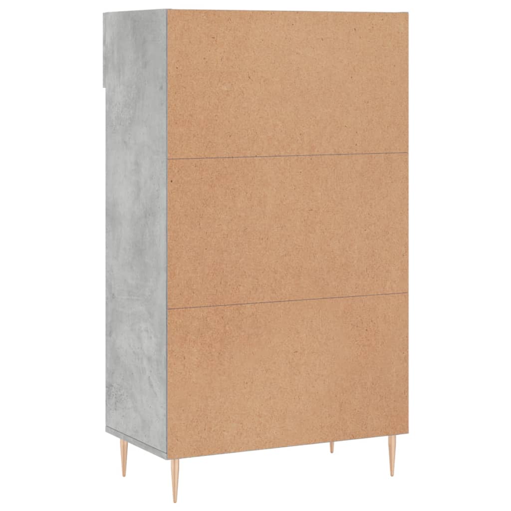 Schoenenkast 60x35x105 cm bewerkt hout betongrijs