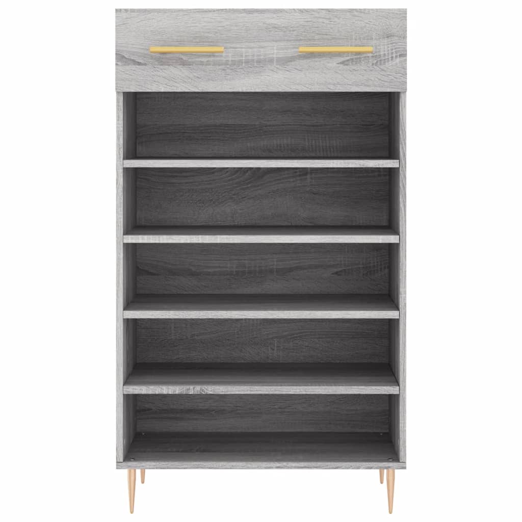 Schoenenkast 60x35x105 cm bewerkt hout grijs sonoma eikenkleur