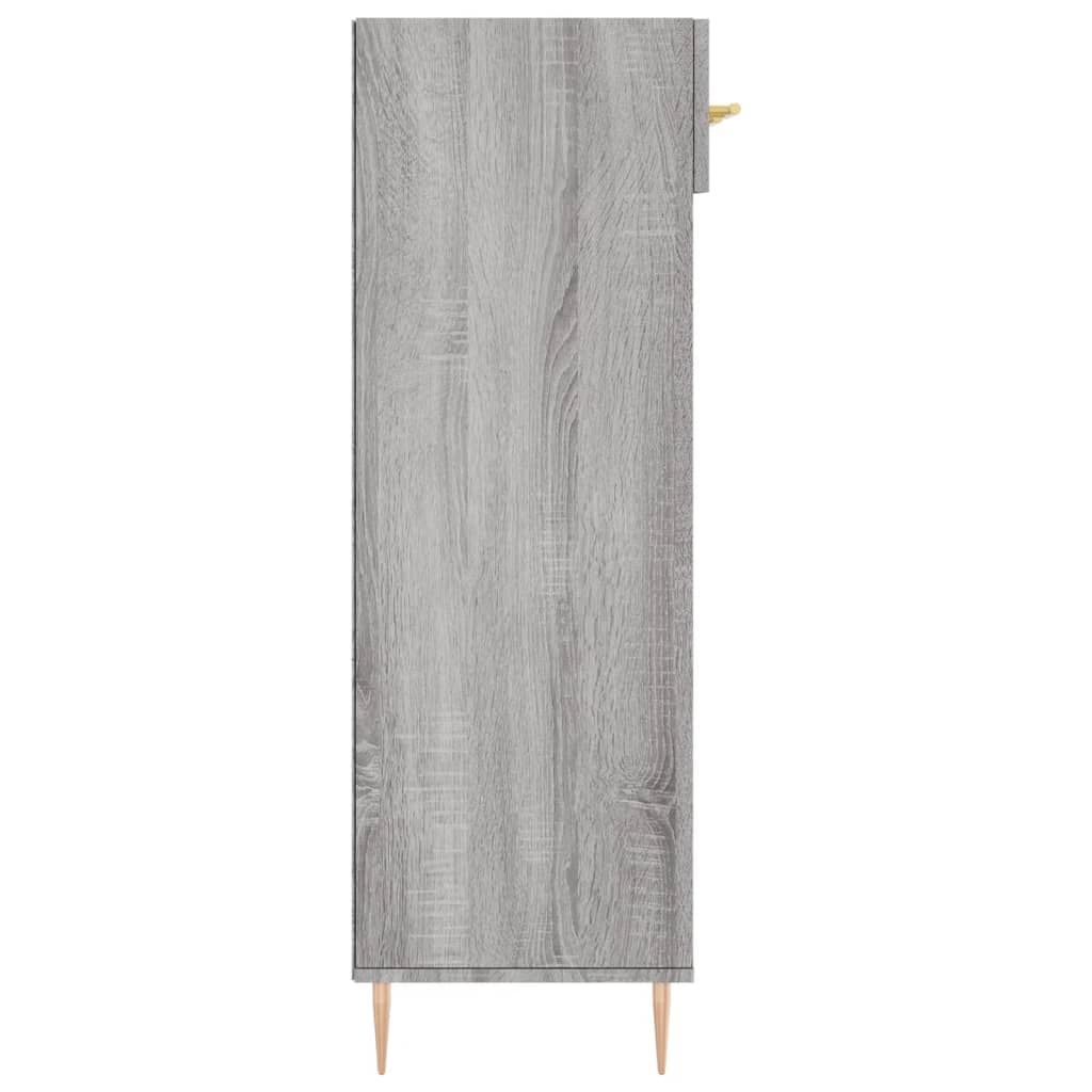 Schoenenkast 60x35x105 cm bewerkt hout grijs sonoma eikenkleur