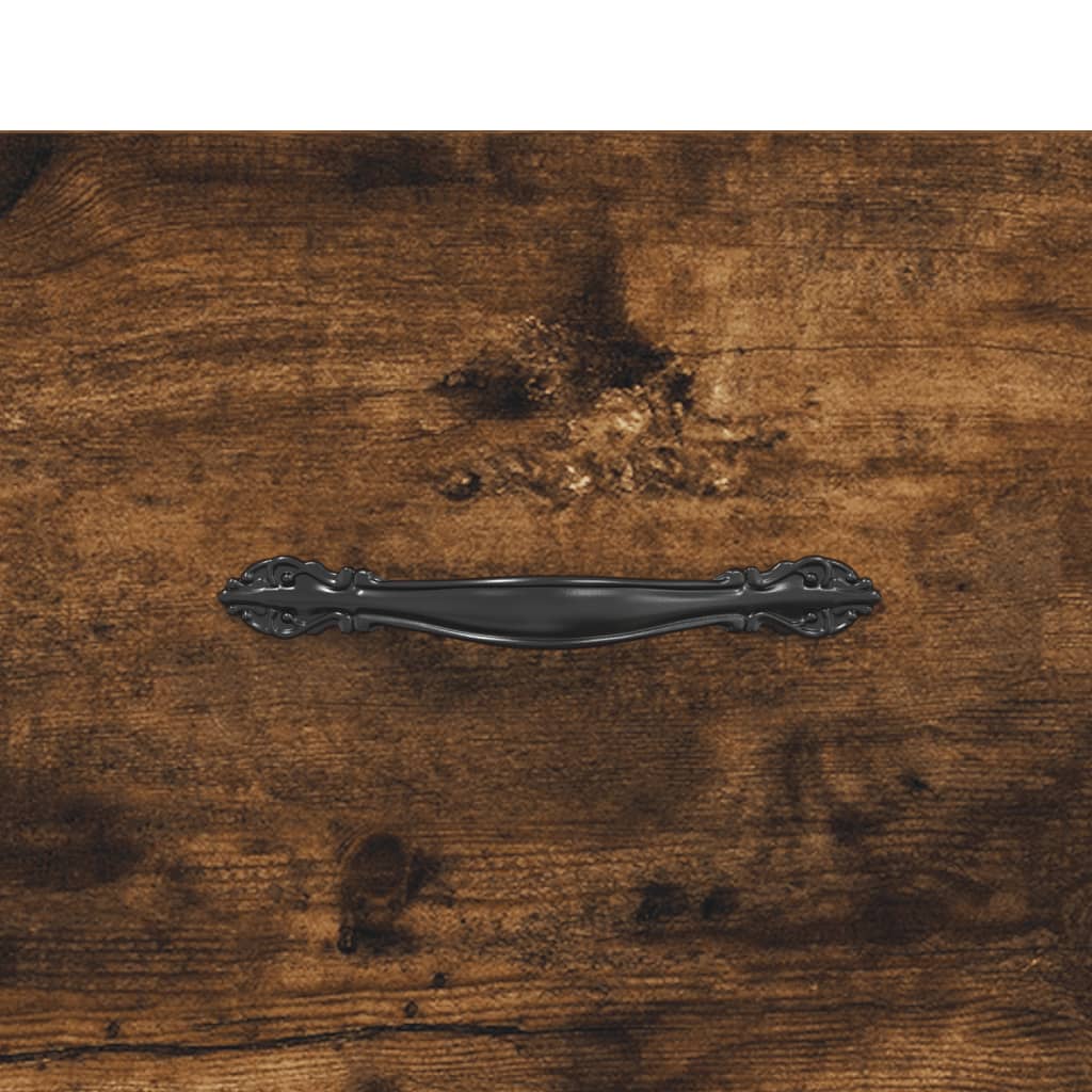 Schoenenkast 60x35x105 cm bewerkt hout gerookt eikenkleurig