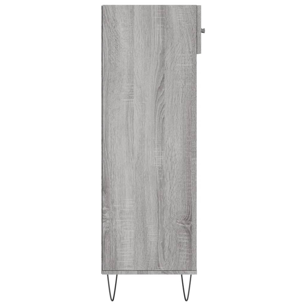 Schoenenkast 60x35x105 cm bewerkt hout grijs sonoma eikenkleur