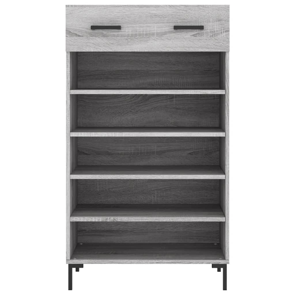 Schoenenkast 60x35x105 cm bewerkt hout grijs sonoma eikenkleur