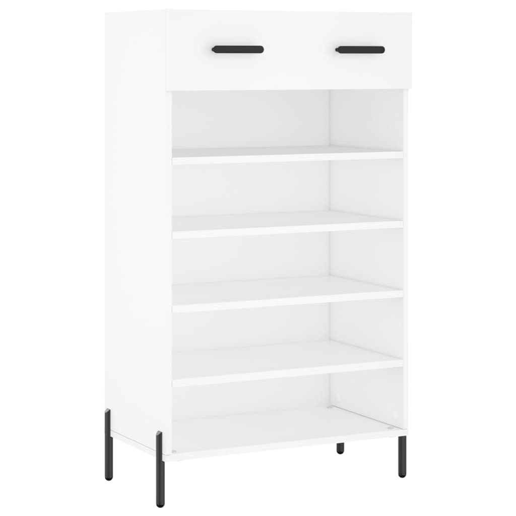 Schoenenkast 60x35x105 cm bewerkt hout wit