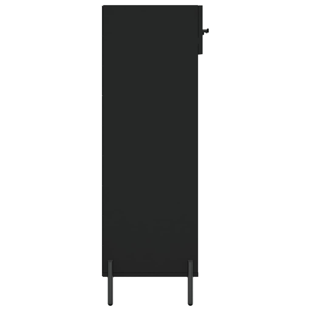 Schoenenkast 60x35x105 cm bewerkt hout zwart