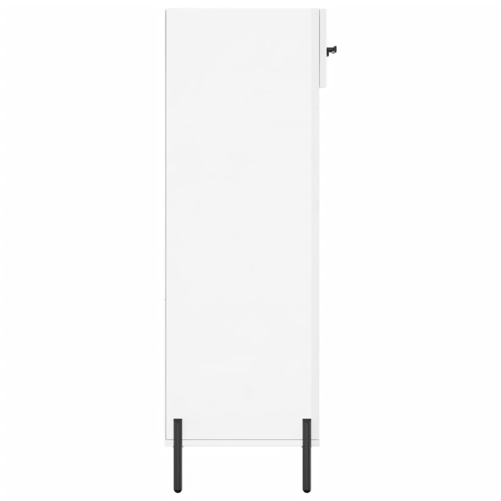 Schoenenkast 60x35x105 cm bewerkt hout hoogglans wit