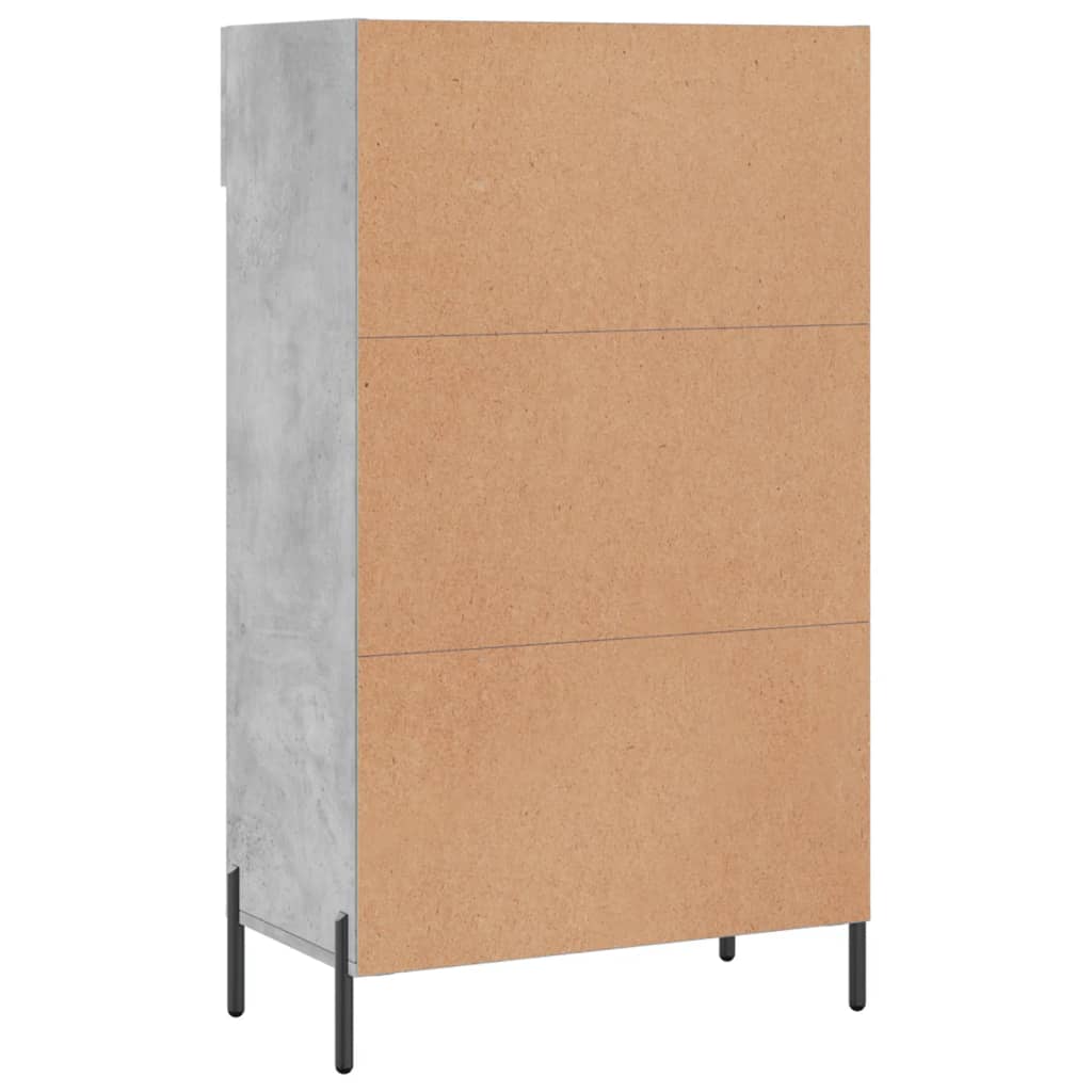Schoenenkast 60x35x105 cm bewerkt hout betongrijs