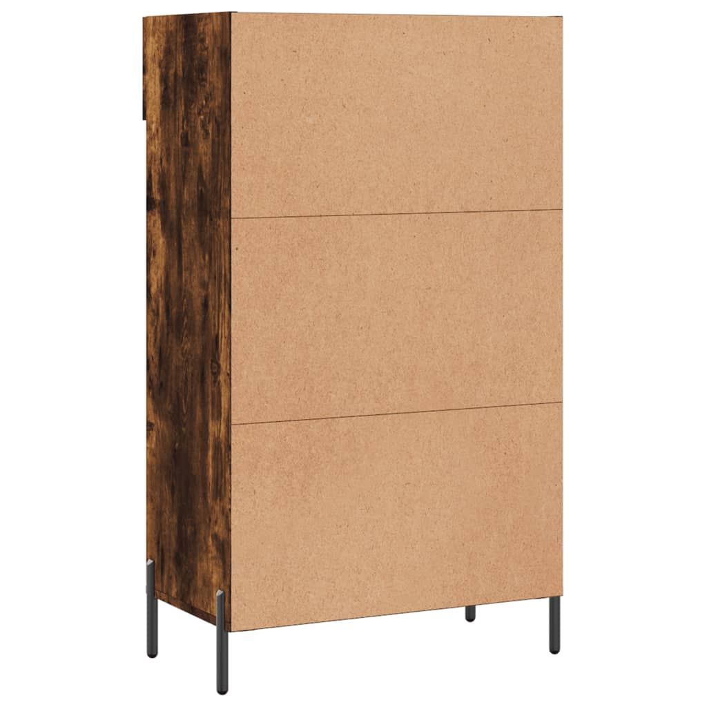Schoenenkast 60x35x105 cm bewerkt hout gerookt eikenkleurig