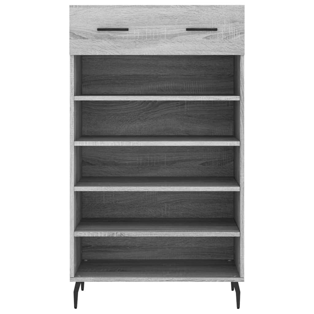 Schoenenkast 60x35x105 cm bewerkt hout grijs sonoma eikenkleur