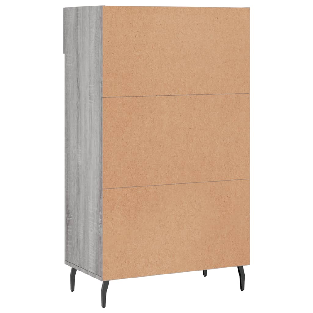 Schoenenkast 60x35x105 cm bewerkt hout grijs sonoma eikenkleur