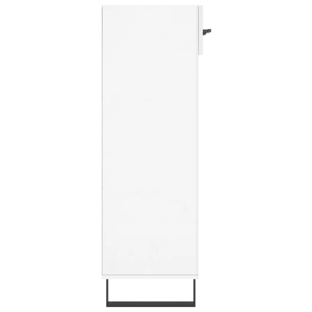 Schoenenkast 60x35x105 cm bewerkt hout hoogglans wit