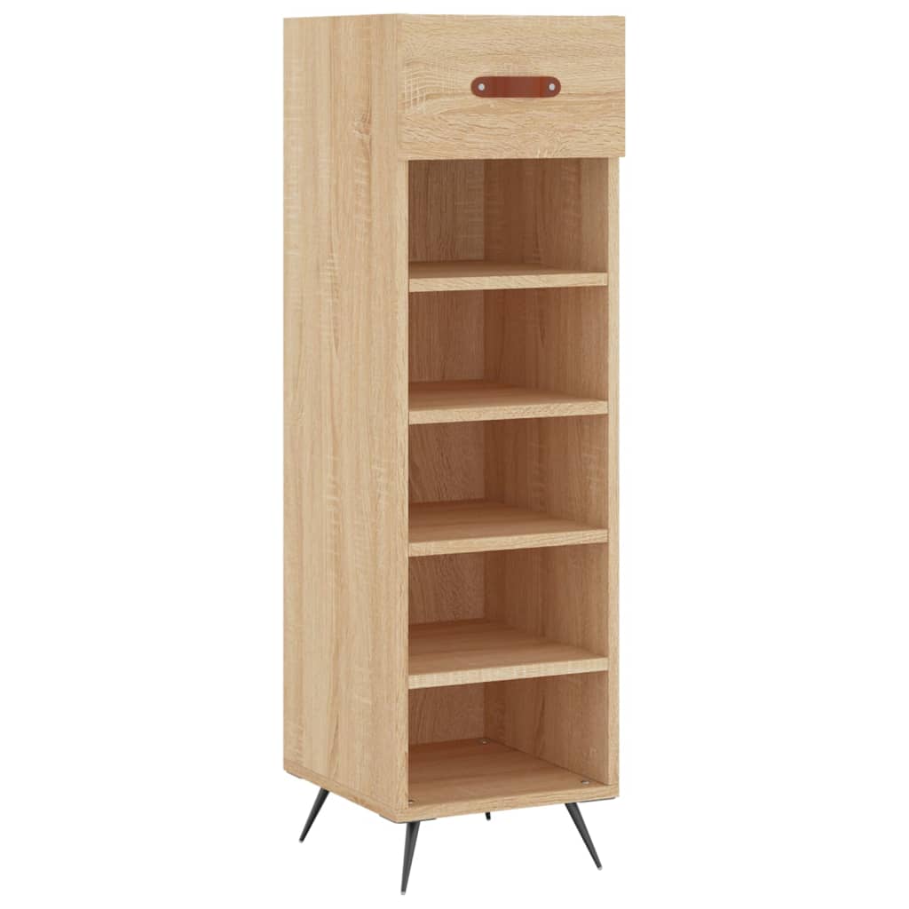 Schoenenkast 30x35x105 cm bewerkt hout sonoma eikenkleurig