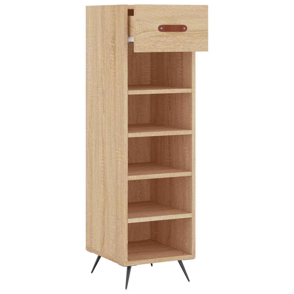 Schoenenkast 30x35x105 cm bewerkt hout sonoma eikenkleurig