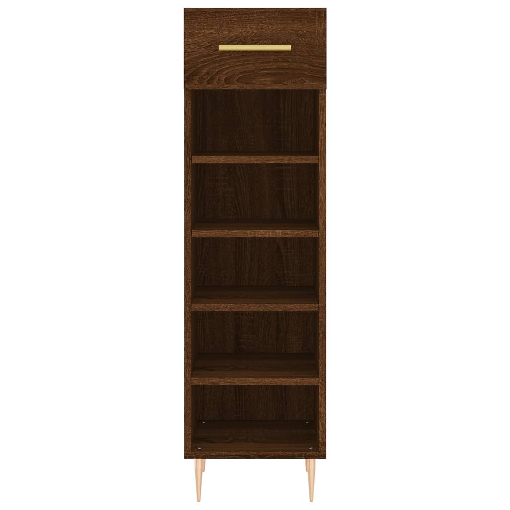 Schoenenkast 30x35x105 cm bewerkt hout bruin eikenkleur
