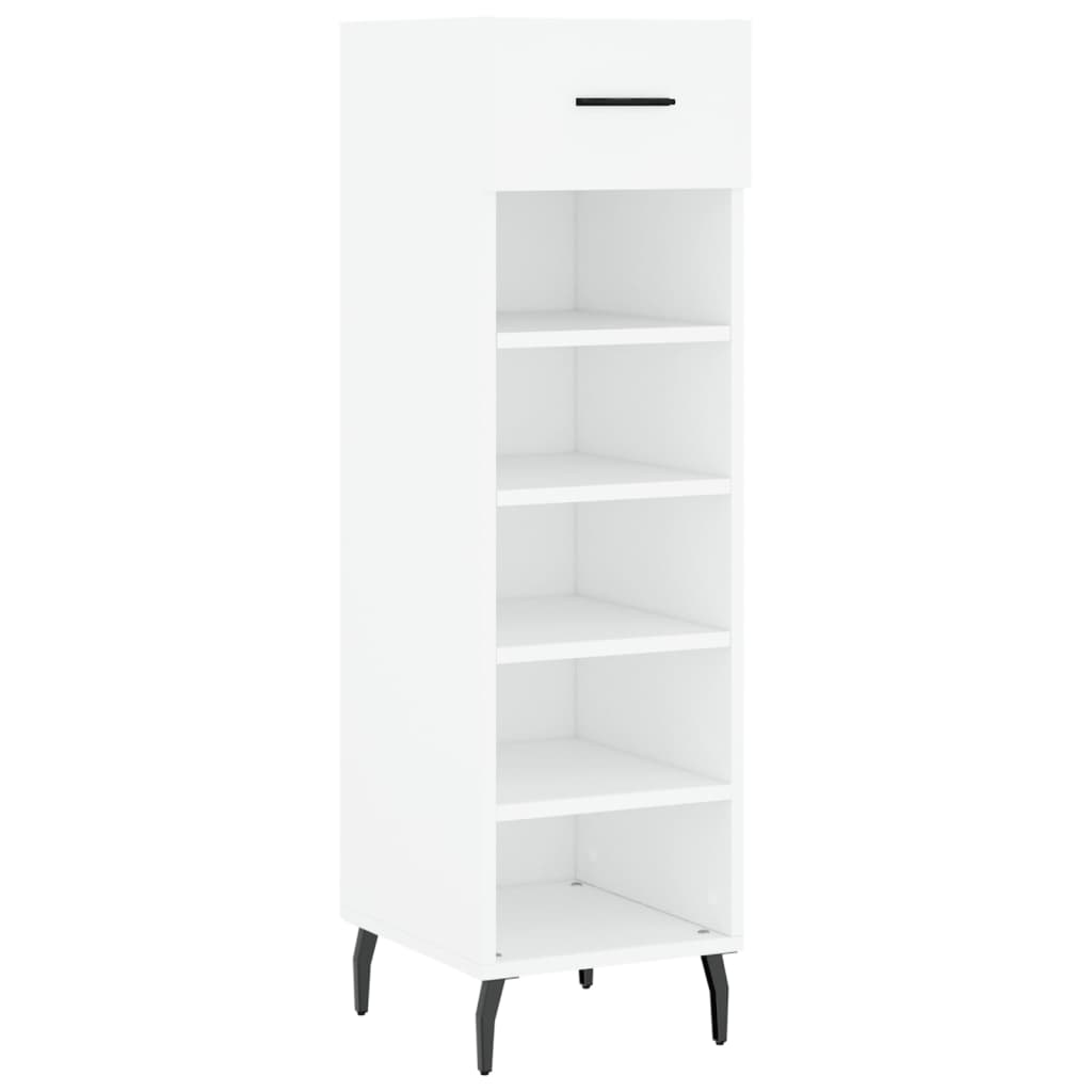 Schoenenkast 30x35x105 cm bewerkt hout wit
