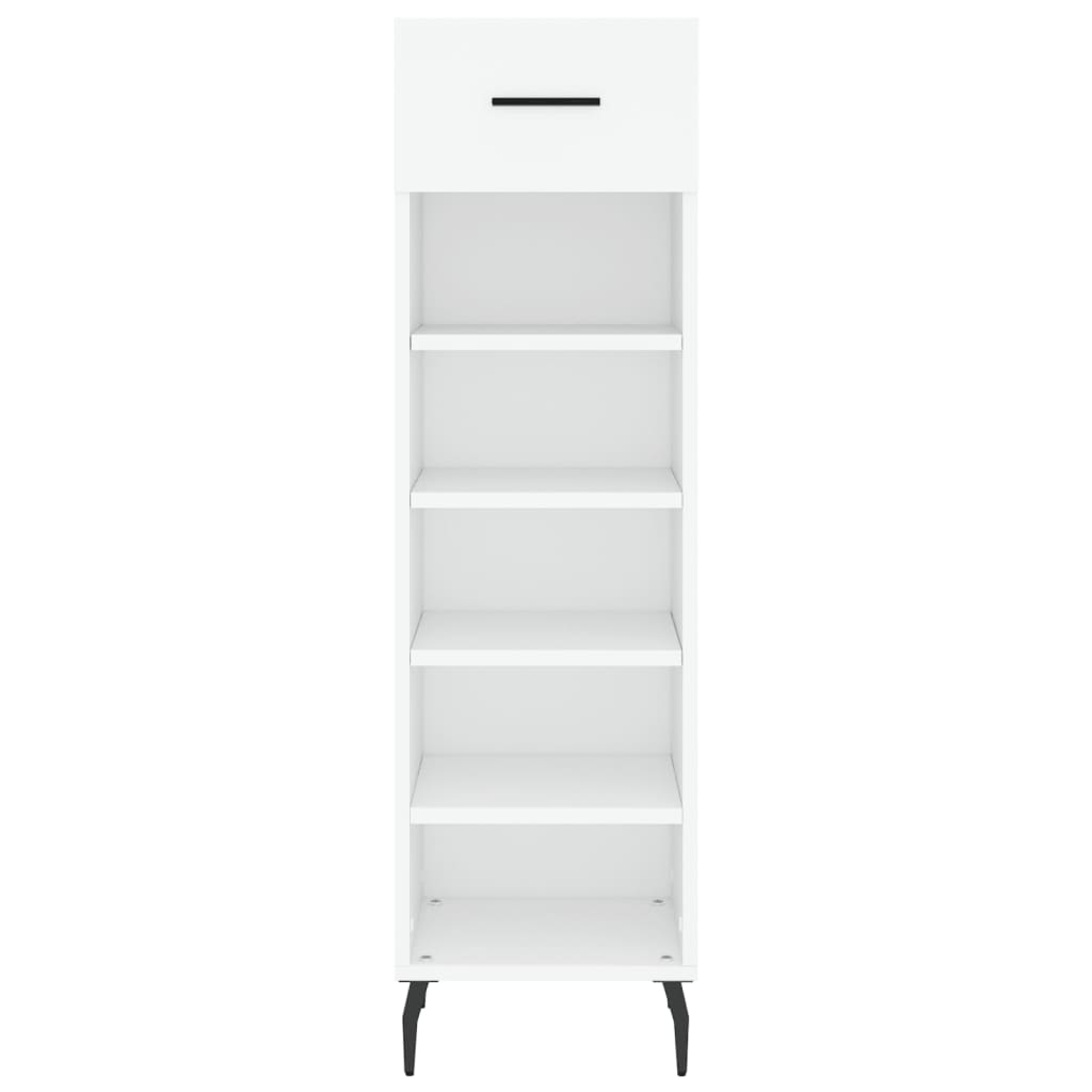 Schoenenkast 30x35x105 cm bewerkt hout wit