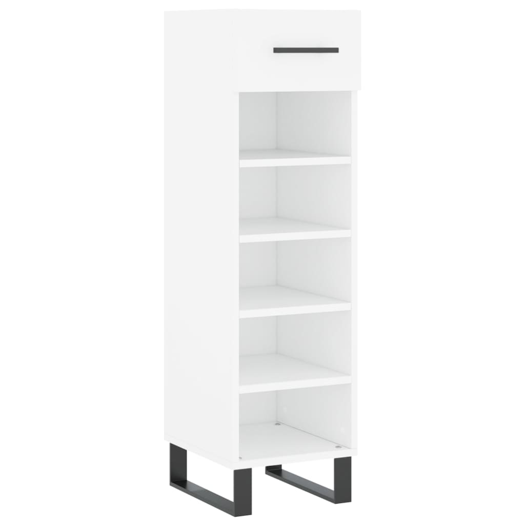 Schoenenkast 30x35x105 cm bewerkt hout wit