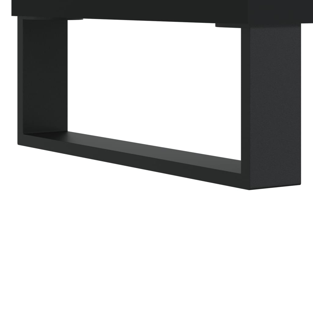 Schoenenkast 30x35x105 cm bewerkt hout zwart