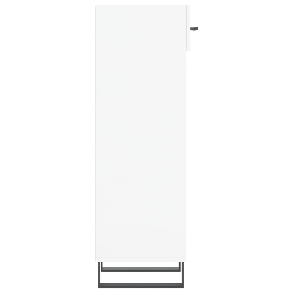Schoenenkast 30x35x105 cm bewerkt hout hoogglans wit