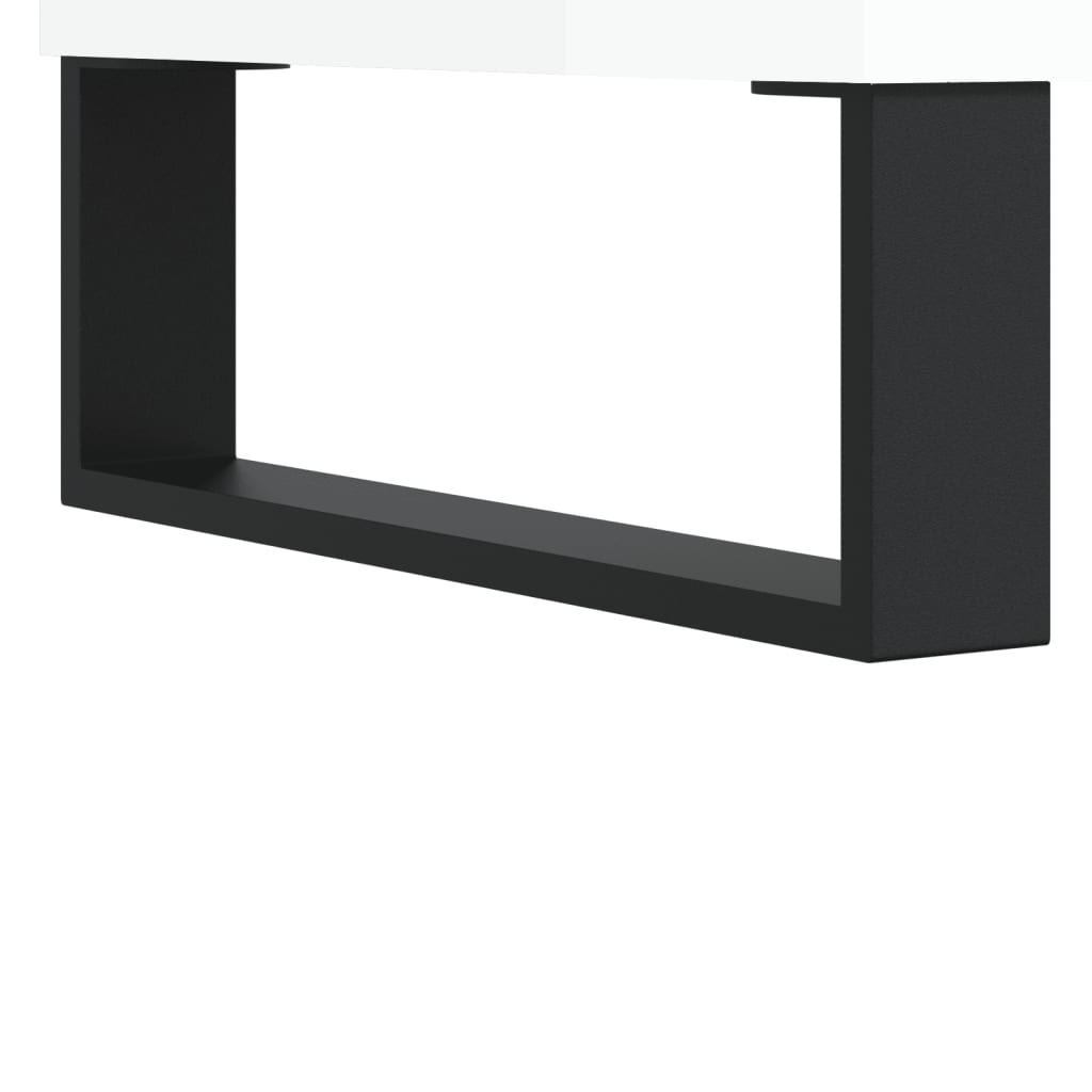 Schoenenkast 30x35x105 cm bewerkt hout hoogglans wit