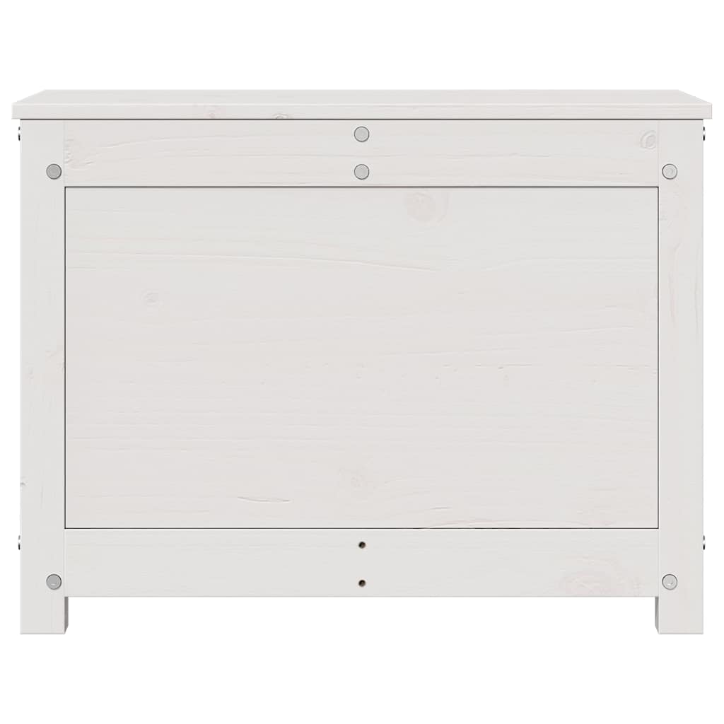 Opbergbox wit 60x32x45,5 cm massief grenenhout