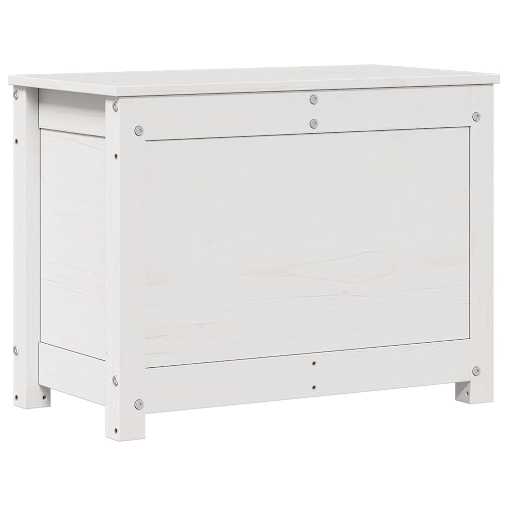 Opbergbox wit 60x32x45,5 cm massief grenenhout