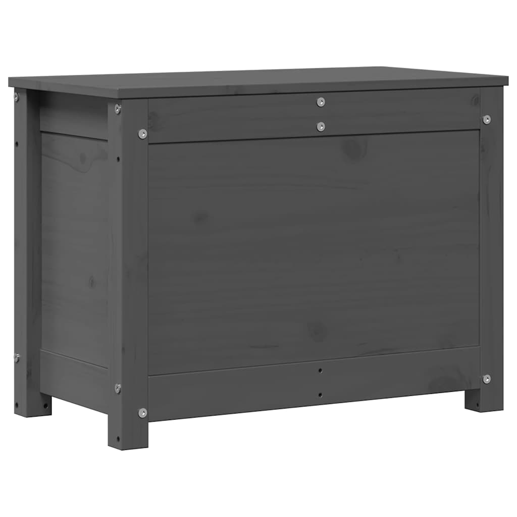 Opbergbox grijs 60x32x45,5 cm massief grenenhout