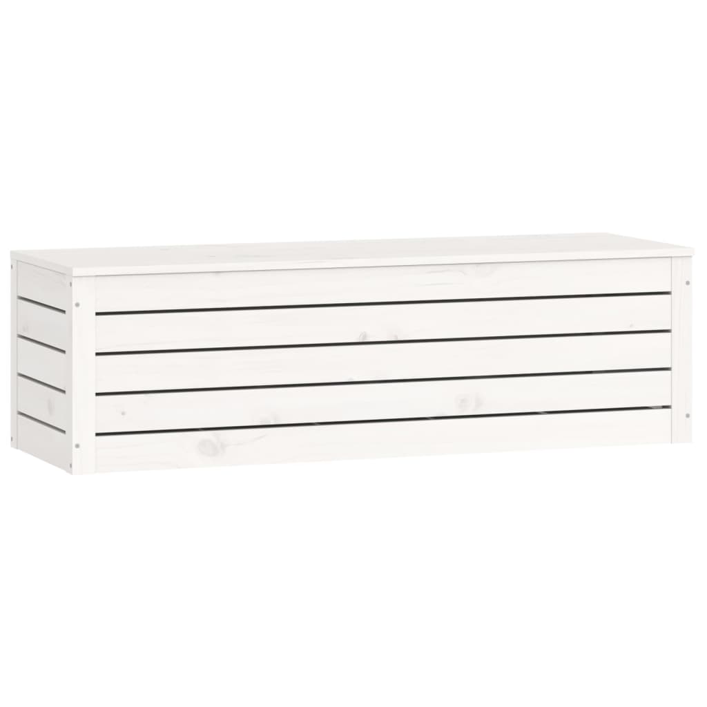 Opbergbox wit 109x36,5x33 cm massief grenenhout
