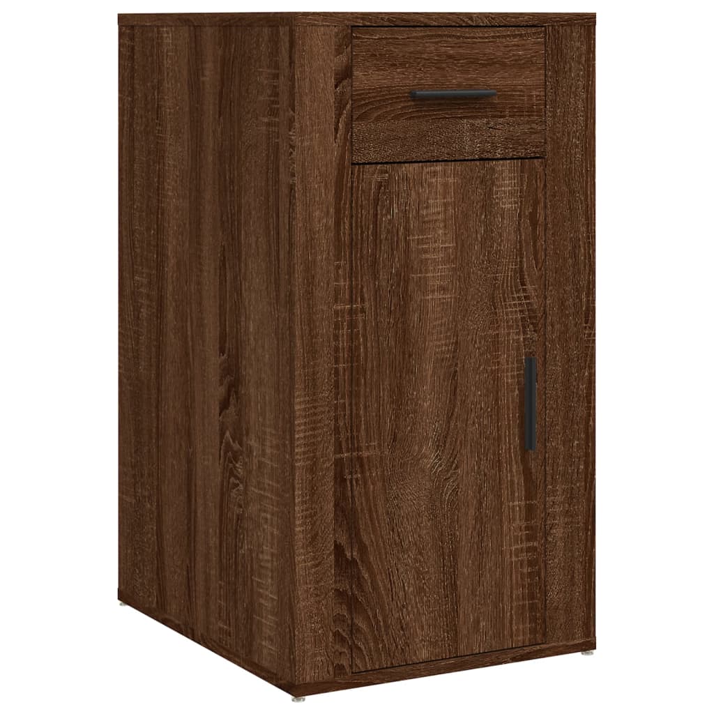Bureaukastje 40x49x75 cm bewerkt hout bruin eikenkleur