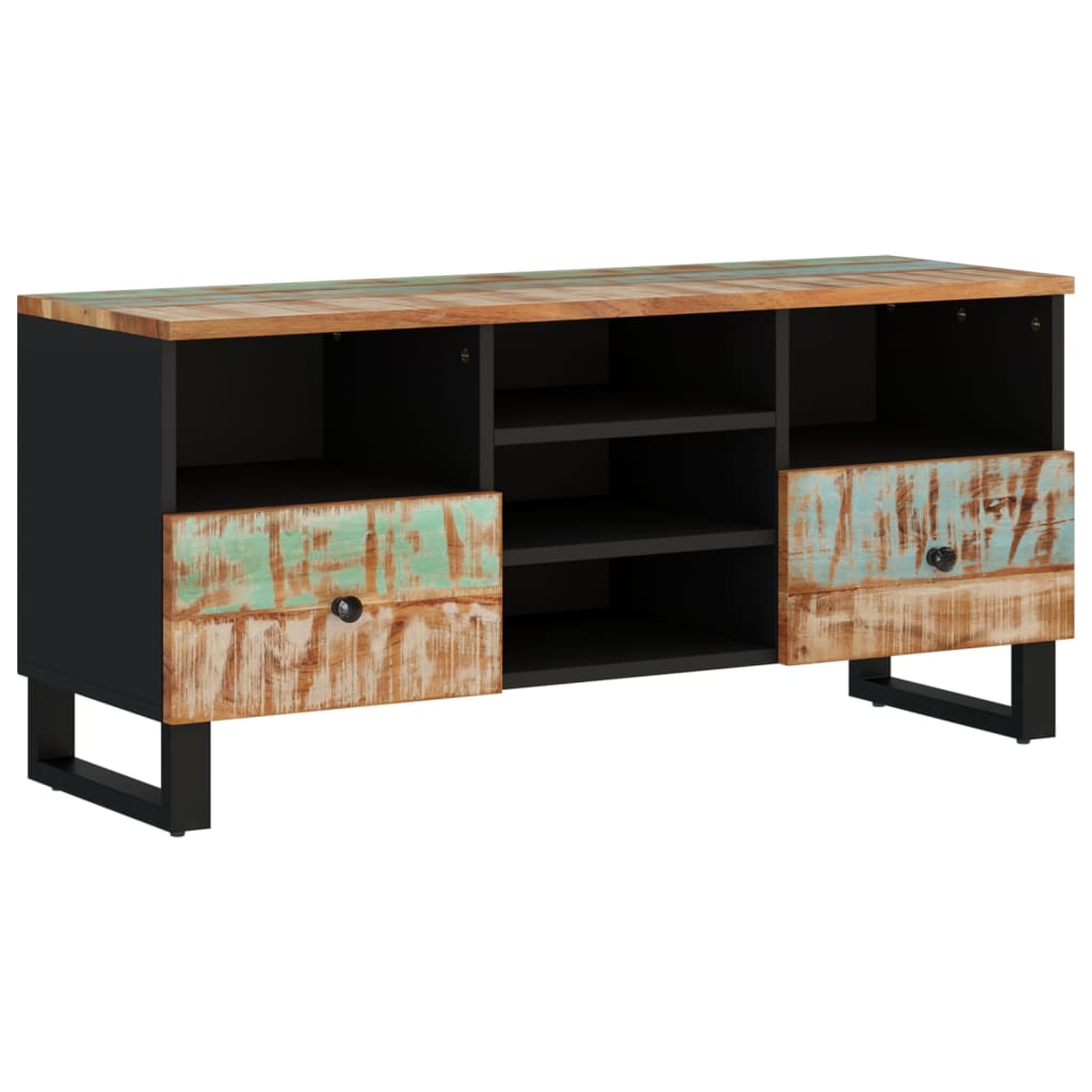 Tv-meubel 100x33x46 cm massief hout gerecycled en bewerkt hout