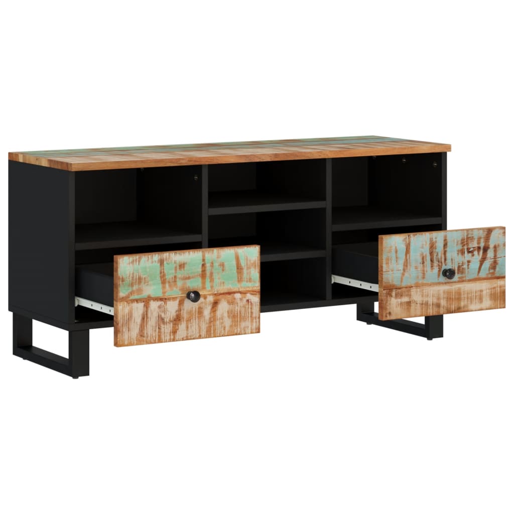 Tv-meubel 100x33x46 cm massief hout gerecycled en bewerkt hout