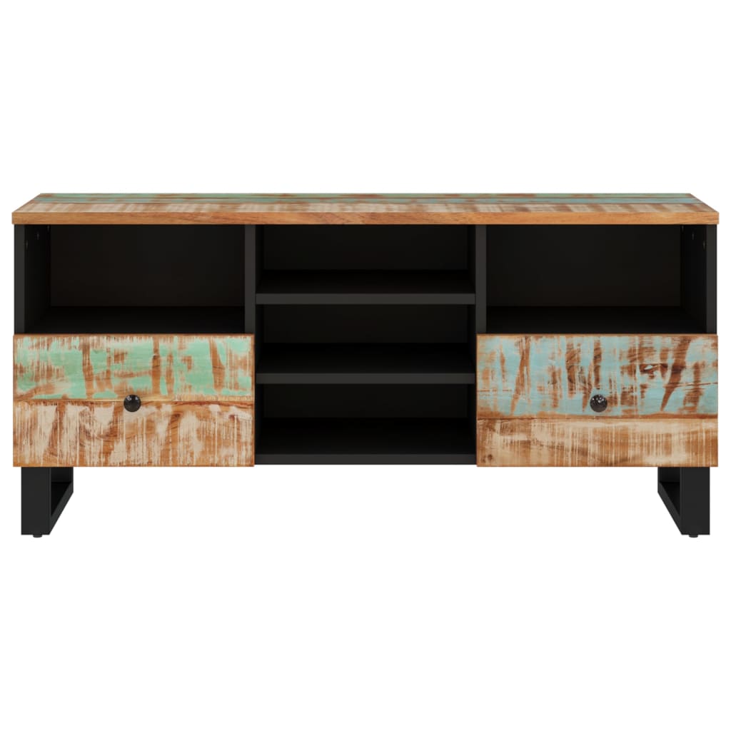 Tv-meubel 100x33x46 cm massief hout gerecycled en bewerkt hout