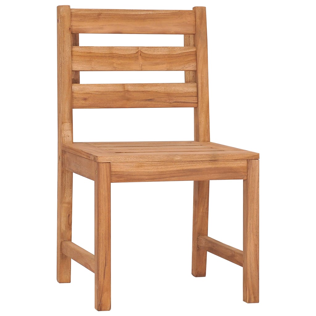 Tuinstoelen 4 st massief teakhout