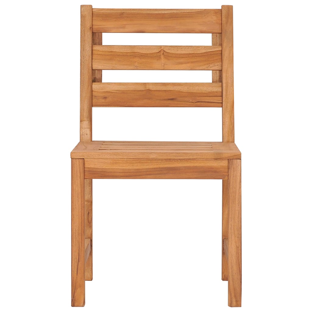 Tuinstoelen 4 st massief teakhout