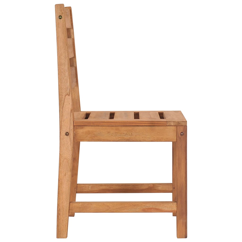 Tuinstoelen 4 st massief teakhout